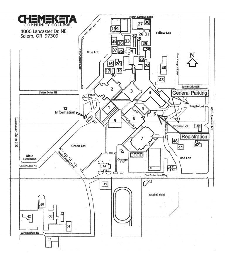 CCC Campus Map – Oregon Battle of the Books